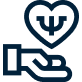 Mental health support or psychology icon.