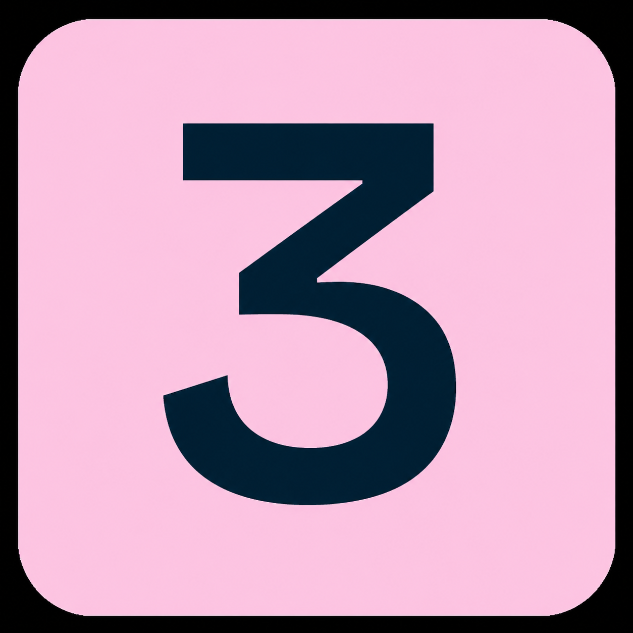 Number three icon.